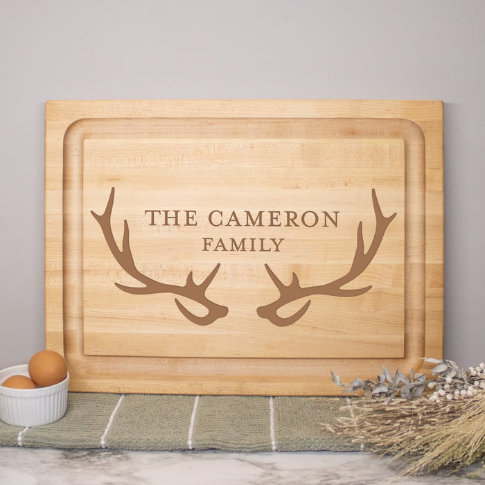 Personalized Deer Antler Cutting Board