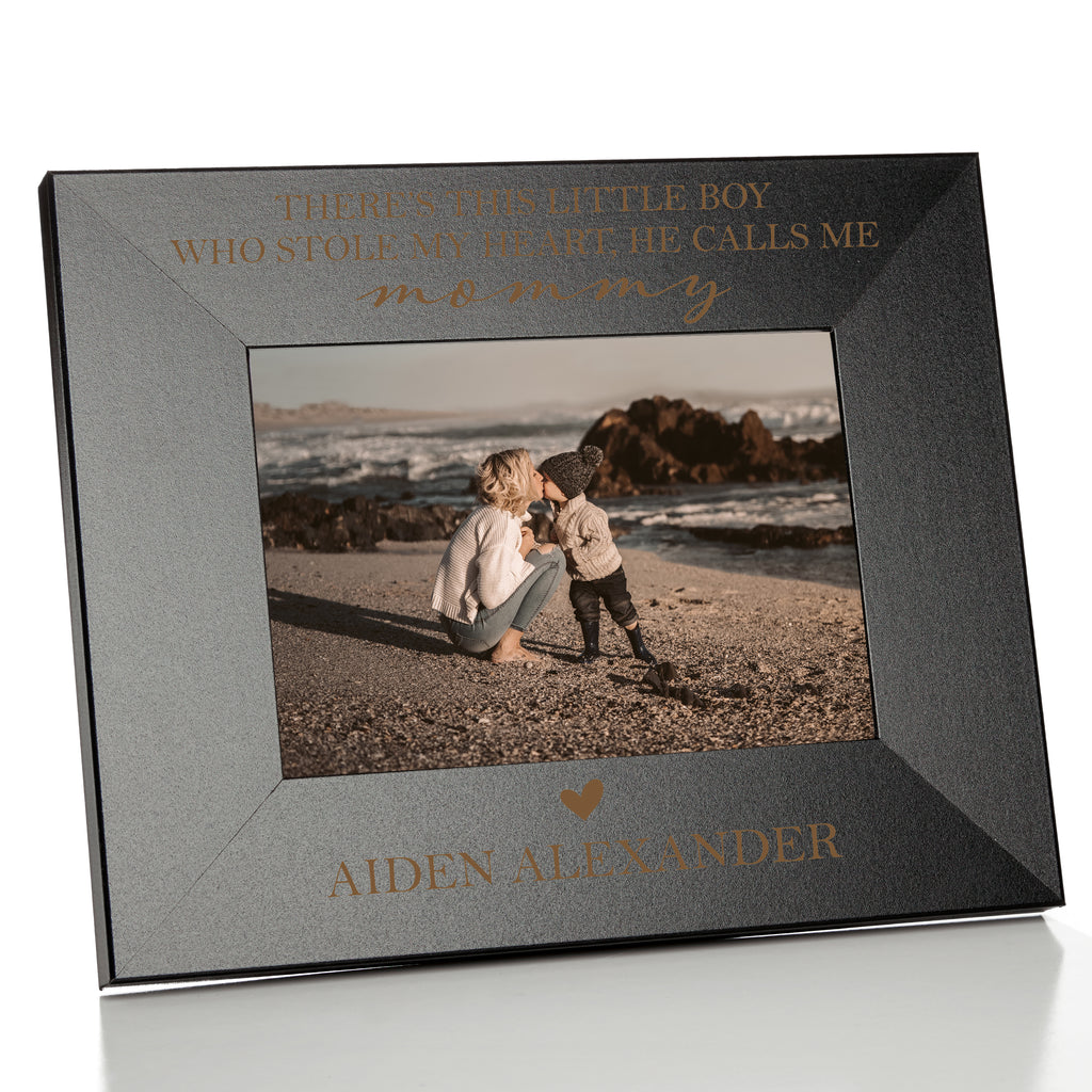 PERSONALIZED BLACK PHOTO FRAME (4X6 PHOTO) LASER ENGRAVABLE