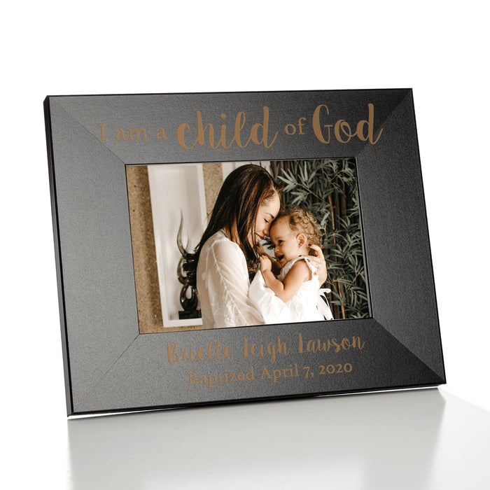Personalized "I Am a Child of God" Baptism Picture Frame