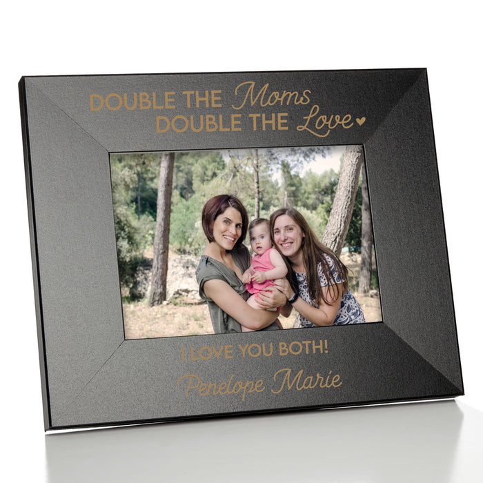 Personalized "Double the Moms, Double the Love" Picture Frame