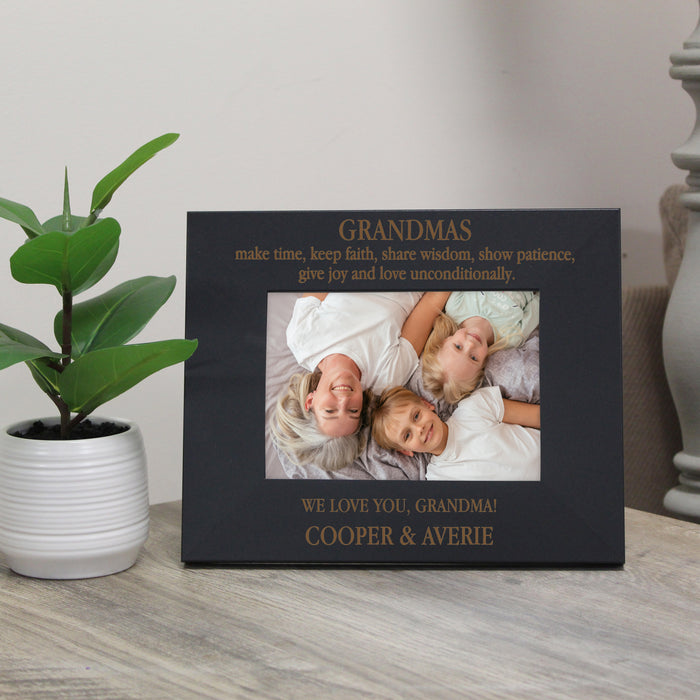 Personalized "Grandmas Make Time..." Picture Frame