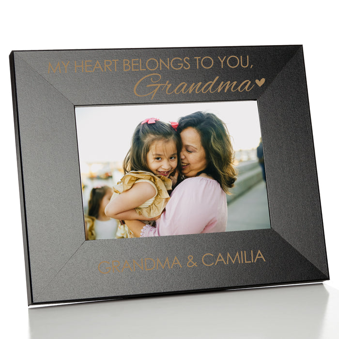 Personalized "My Heart Belongs to Grandma" Picture Frame
