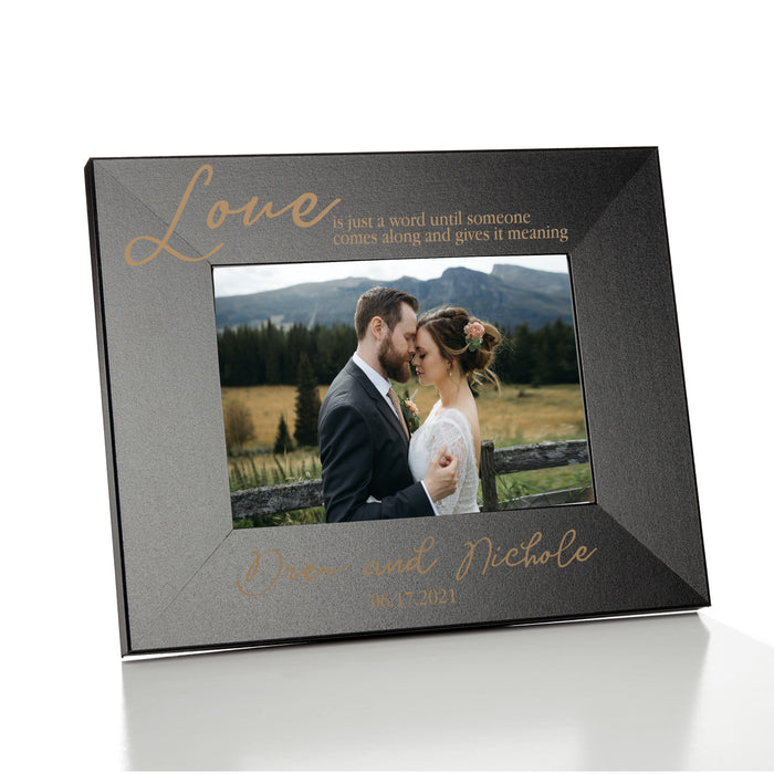 Personalized "Love is Just a Word" Picture Frame