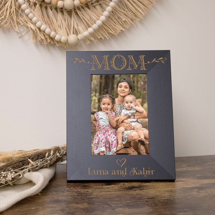 Personalized Floral MOM Picture Frame