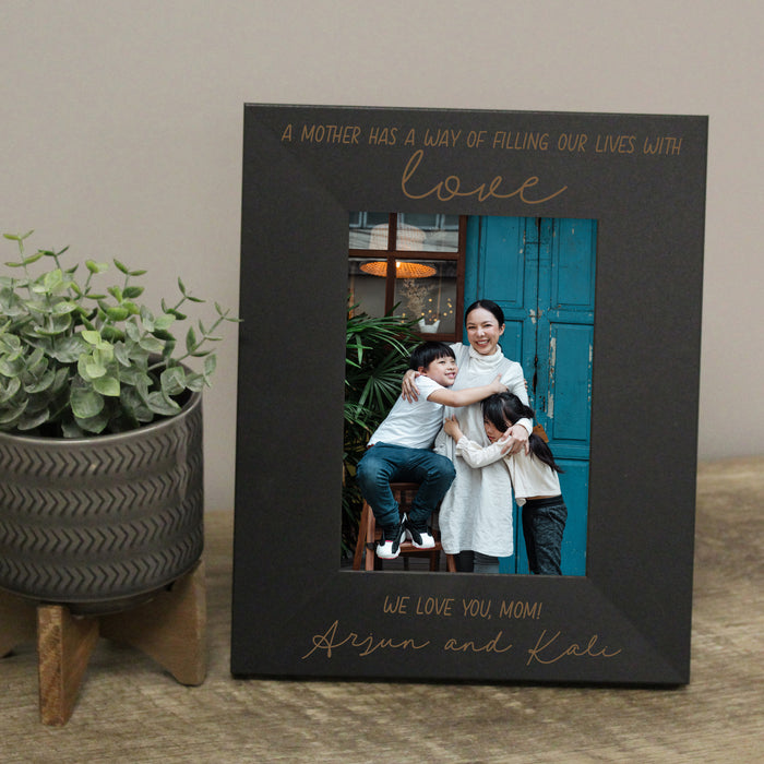 Personalized "Mother Fills Lives with Love" Picture Frame