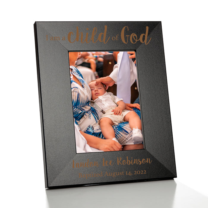 Personalized "I Am a Child of God" Baptism Picture Frame