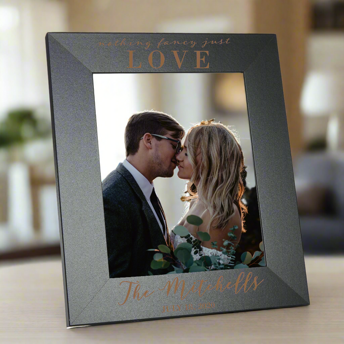 Personalized "Nothing Fancy Just Love" Wedding Picture Frame