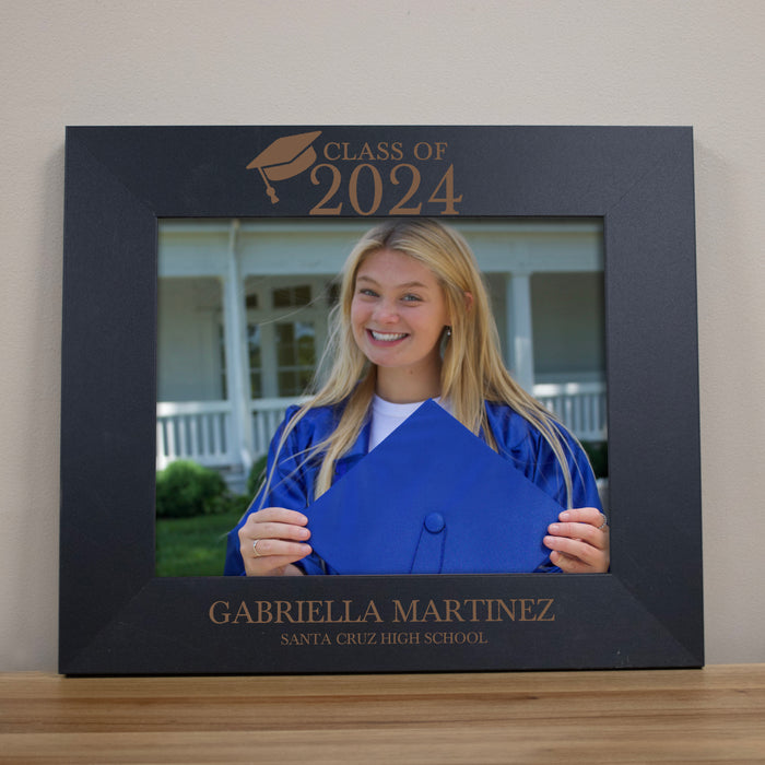 Personalized Graduation Picture Frame in Black