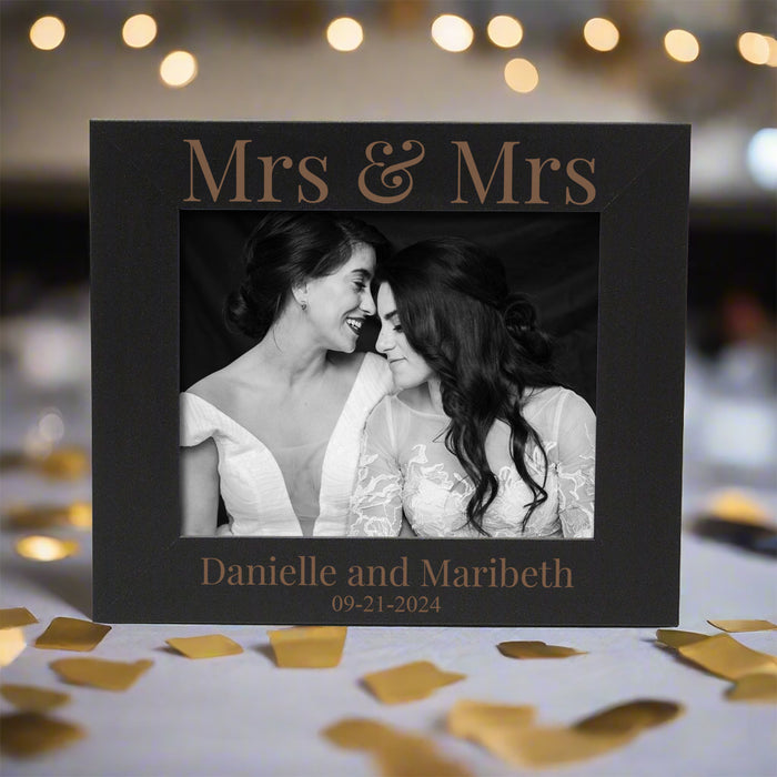 Personalized "Mrs & Mrs" Wedding Picture Frame