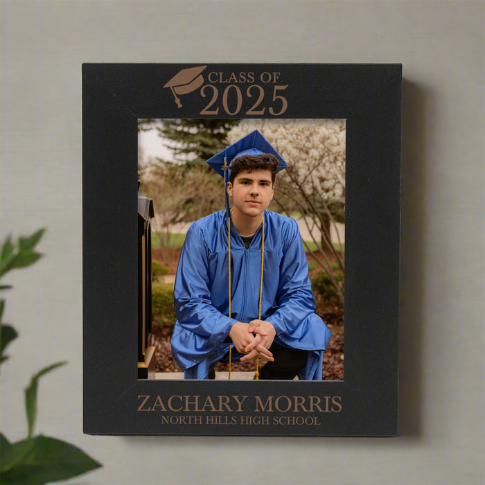 Personalized Graduation Picture Frame in Black