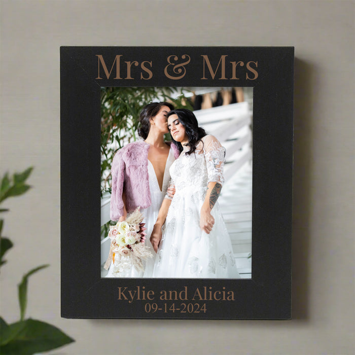 Personalized "Mrs & Mrs" Wedding Picture Frame