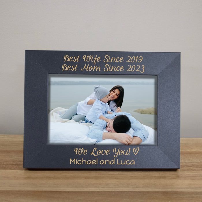 Personalized Best Wife and Best Mom Picture Frame