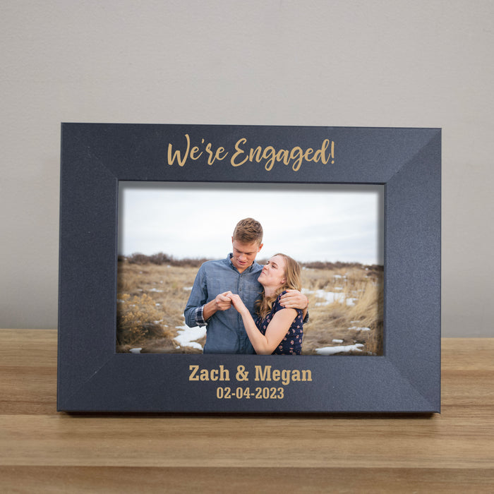 Personalized "We're Engaged" Engagement Picture Frame