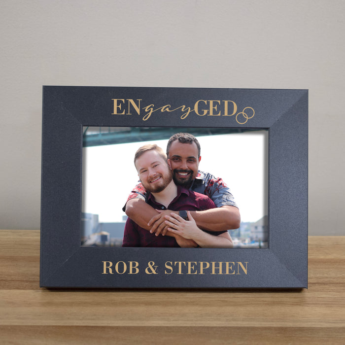 Personalized "Engayged" LGBTQ Engagement Picture Frame