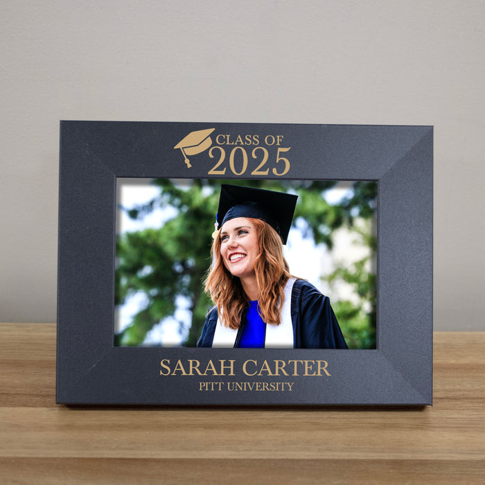 Personalized Graduation Picture Frame in Black