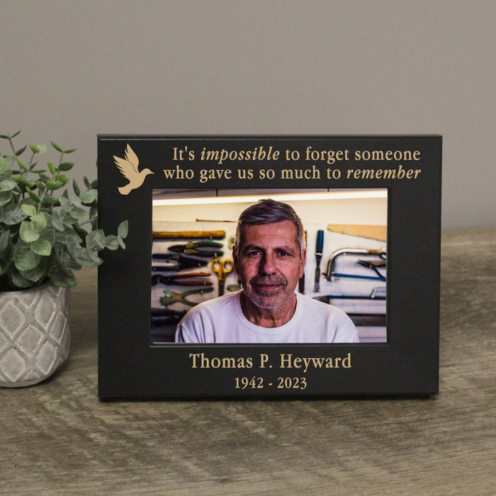 Personalized "Impossible to Forget" Memorial Frame
