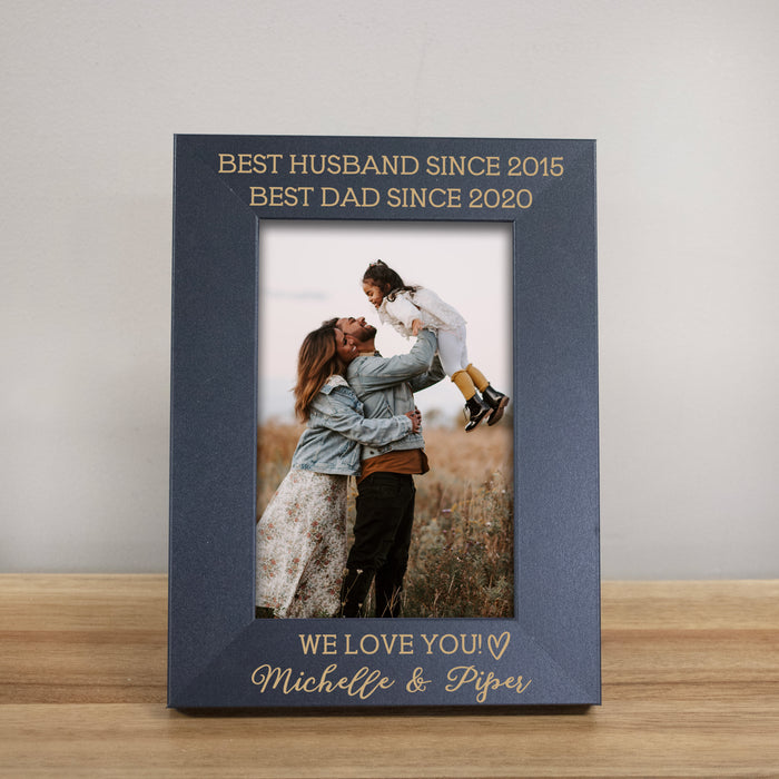 Personalized Best Husband and Best Dad Picture Frame