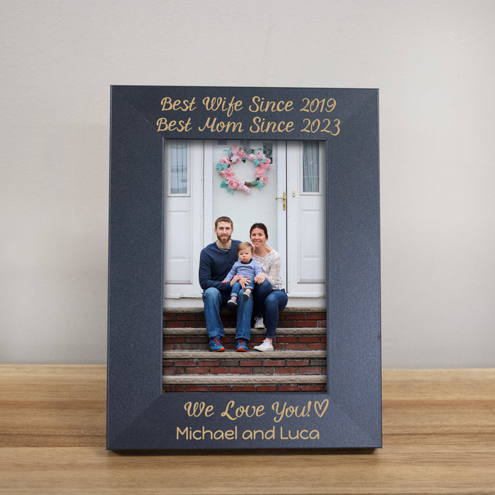 Personalized Best Wife and Best Mom Picture Frame