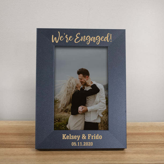 Personalized "We're Engaged" Engagement Picture Frame