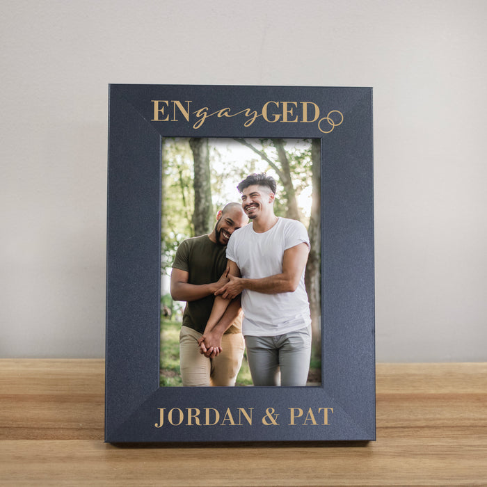 Personalized "Engayged" LGBTQ Engagement Picture Frame