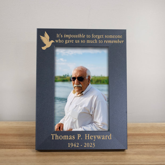 Personalized "Impossible to Forget" Memorial Frame