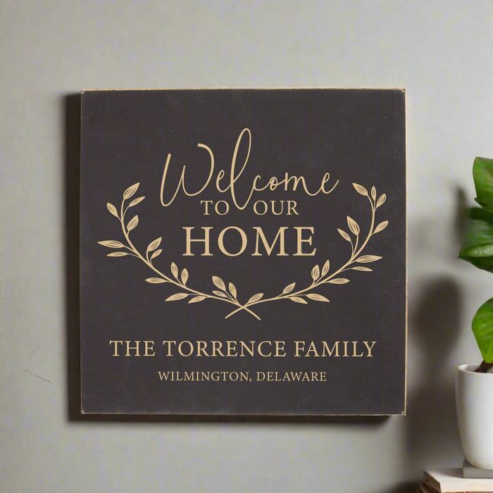 Personalized "Welcome to Our Home" Wall Sign