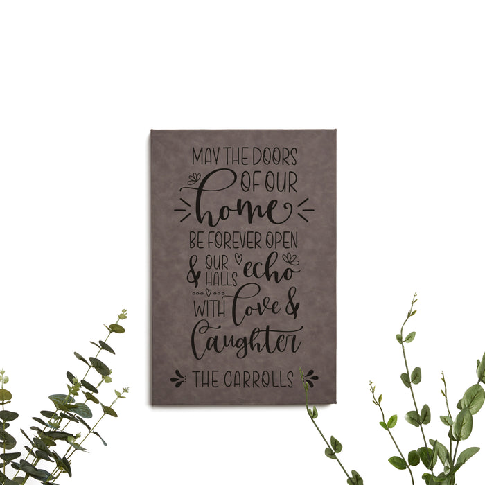 Personalized "Love and Laughter" Wall Sign