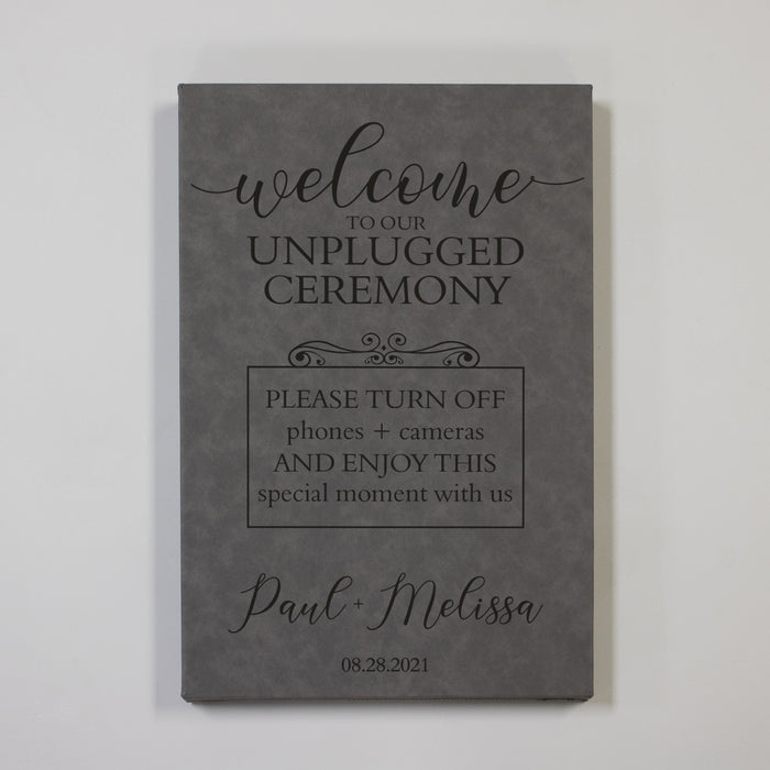 Personalized Unplugged Ceremony Wall Sign