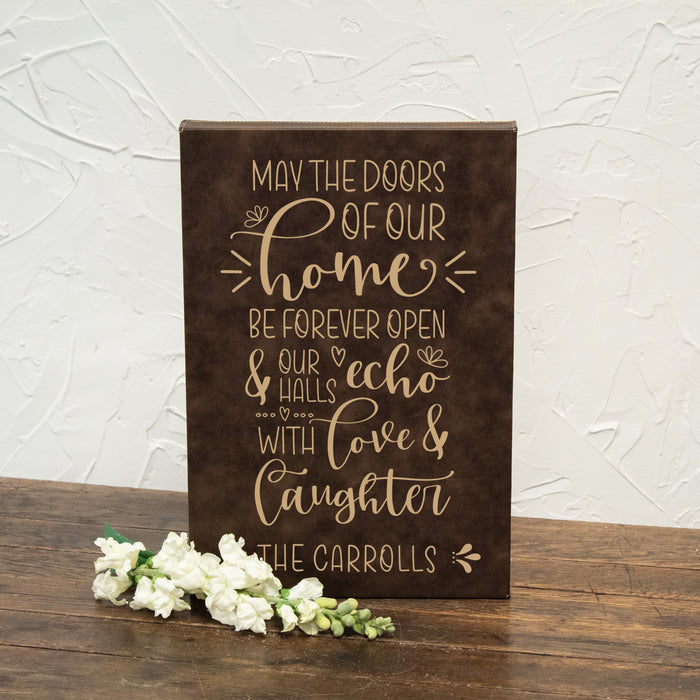 Personalized "Love and Laughter" Wall Sign