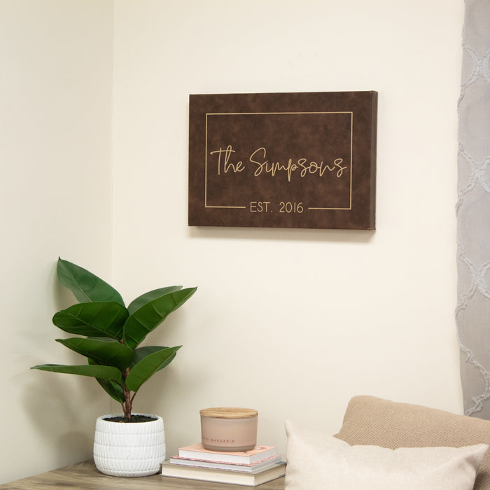 Personalized Family Est Living Room Wall Sign