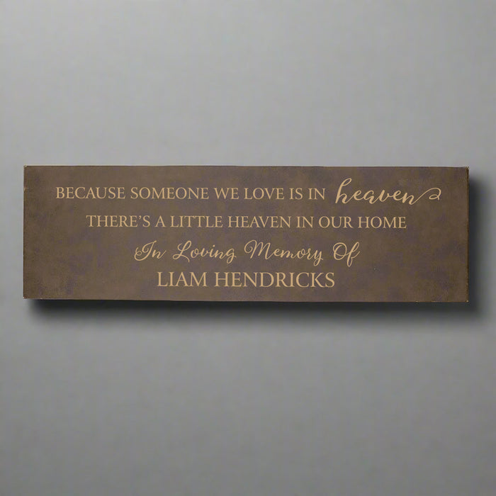 Personalized "Heaven In Our Home" Memorial Wall Sign