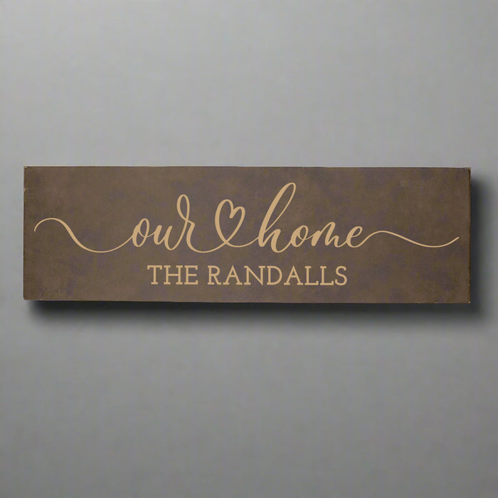 Personalized Our Home Wall Sign