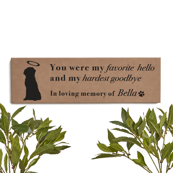 Personalized Dog Memorial Wall Sign