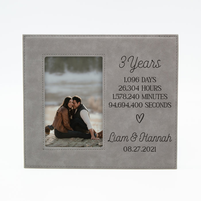 Personalized "Years, Days, Hours, Minutes, Seconds Together" Picture Frame