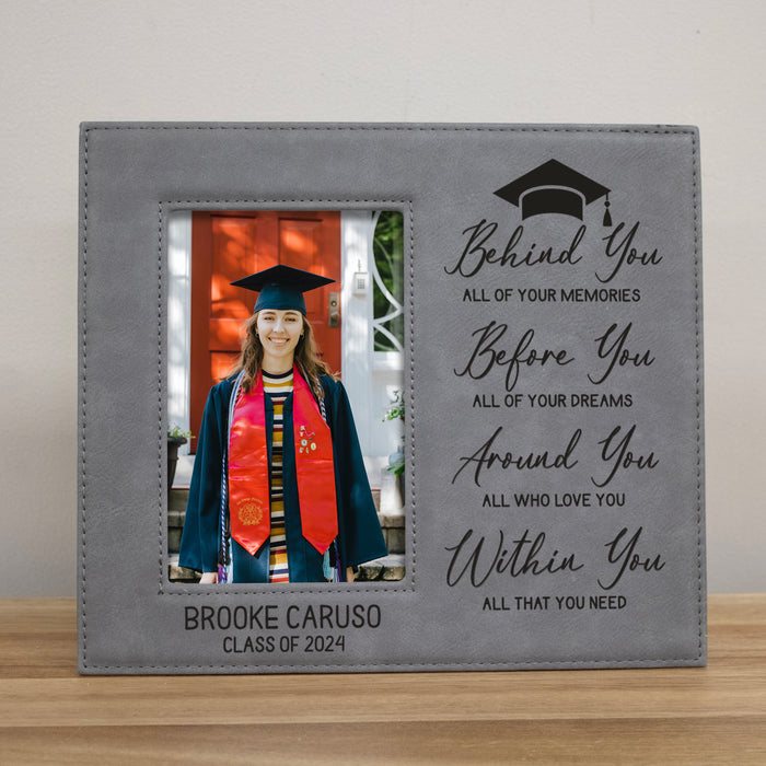 Personalized "Behind You All Of Your Memories" Graduation Picture Frame