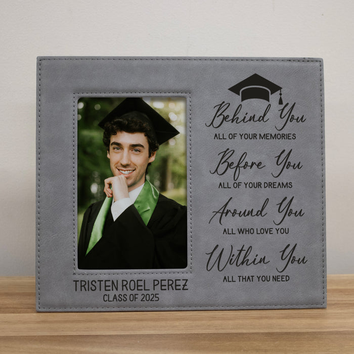 Personalized "Behind You All Of Your Memories" Graduation Picture Frame