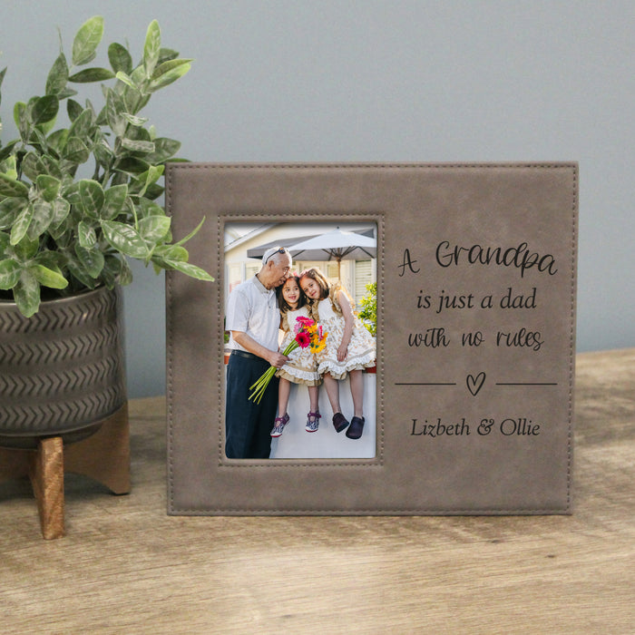 Personalized "Dad with No Rules" Grandpa Picture Frame