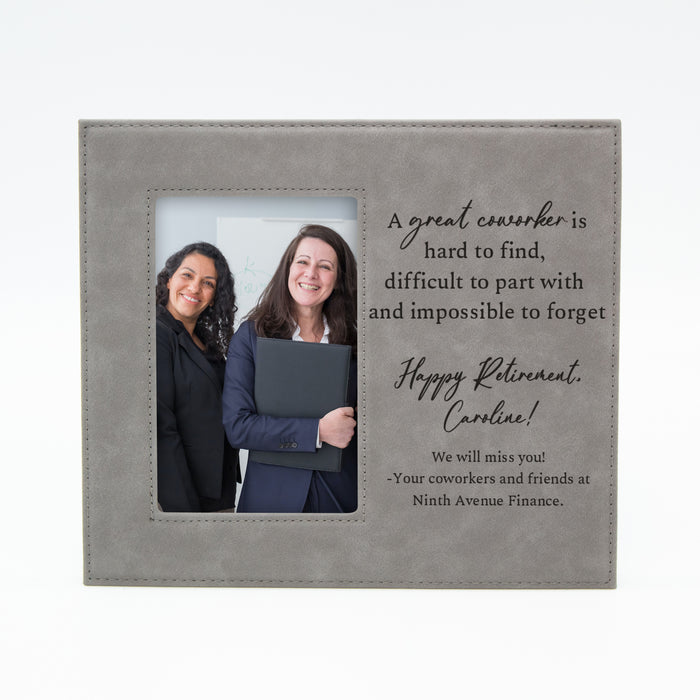 Personalized Great Worker Coworker Retirement Picture Frame