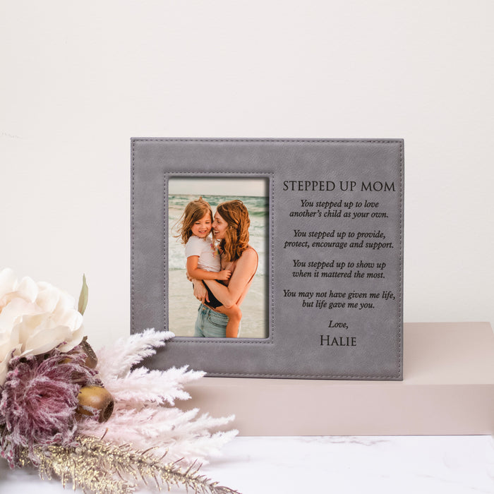 Personalized Stepped Up Mom Picture Frame