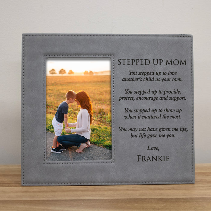 Personalized Stepped Up Mom Picture Frame