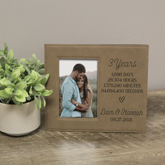 Personalized "Years, Days, Hours, Minutes, Seconds Together" Picture Frame