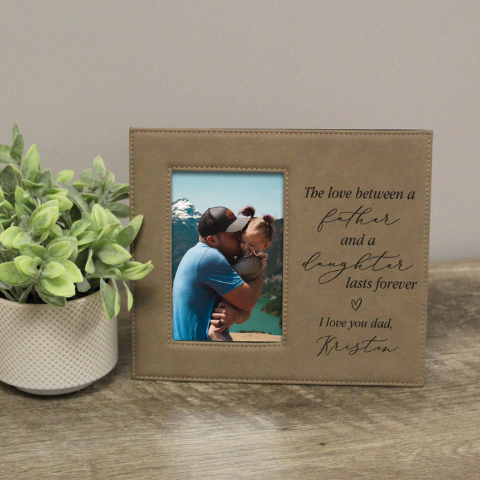 Father Daughter Love Engraved Picture Frame