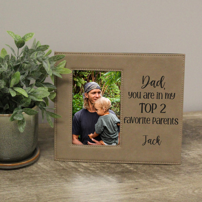 Personalized Top Two Parents Father's Day Picture Frame