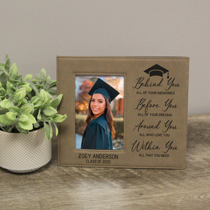 Personalized "Behind You All Of Your Memories" Graduation Picture Frame