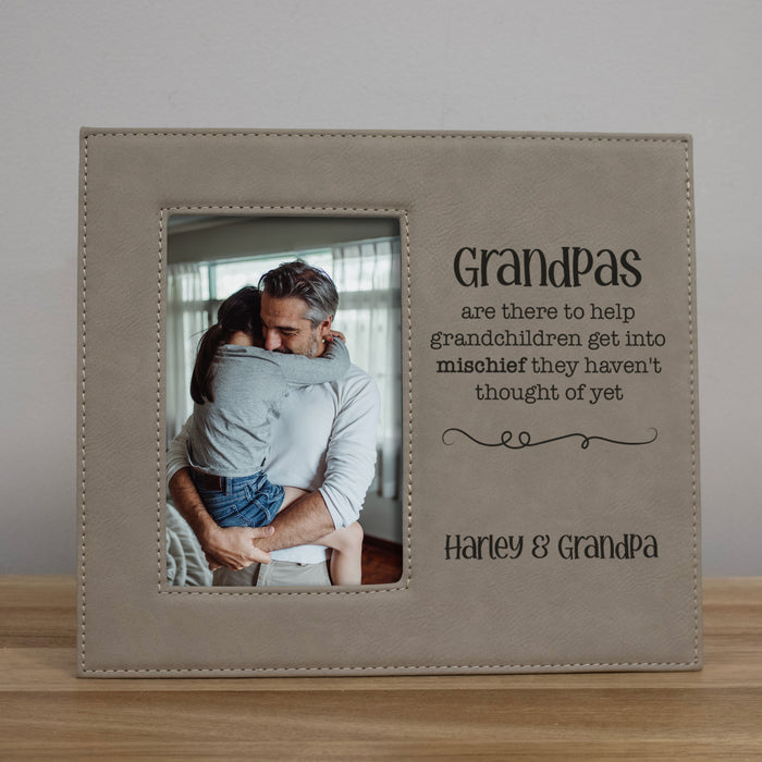 Personalized Grandpa Cause Mischief Picture Frame