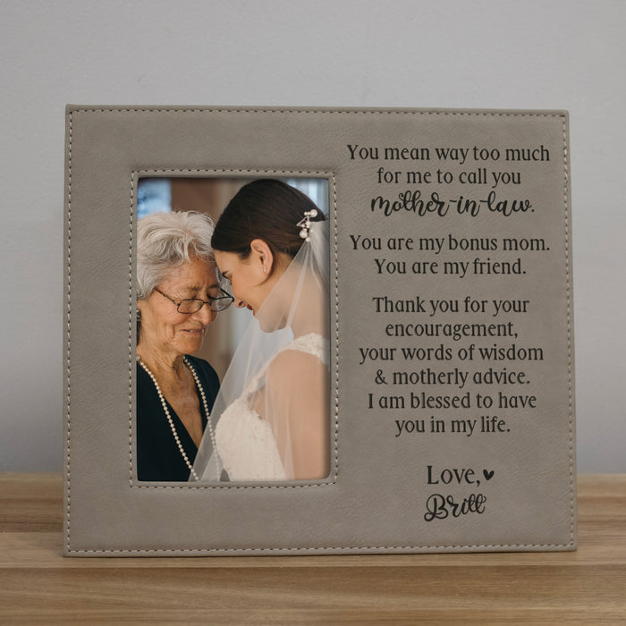 Personalized Mother In Law Picture Frame