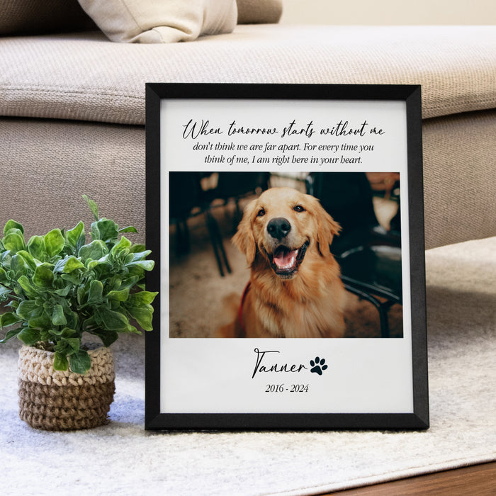Personalized Pet Loss Photo Framed Wall Sign