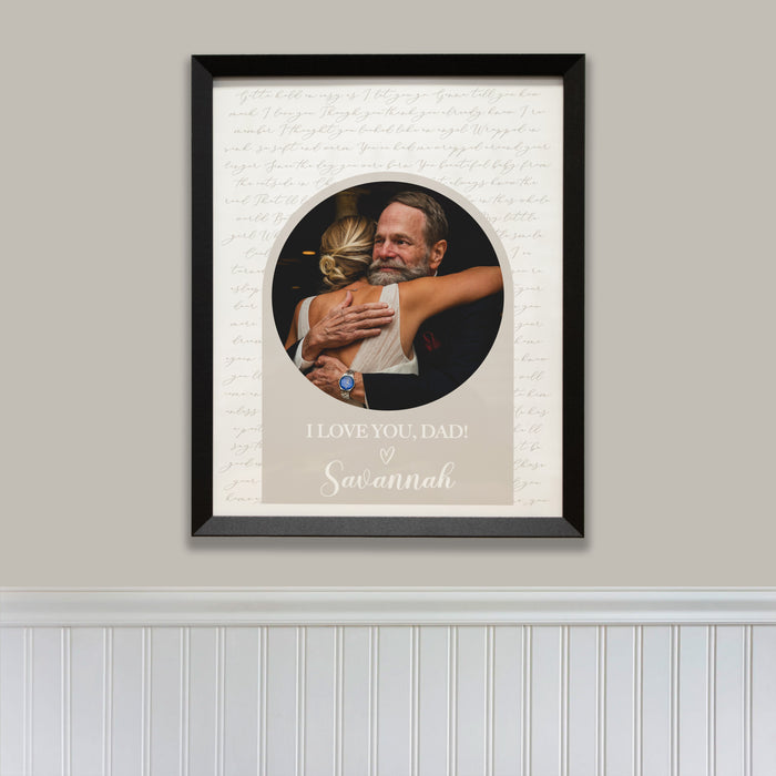 Framed Father of the Bride Photo Framed Wall Sign or Digital File