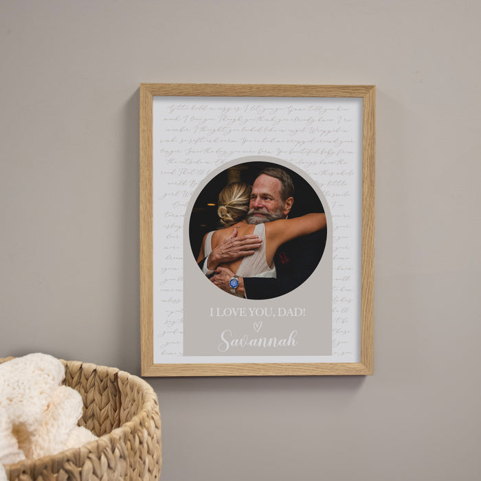 Framed Father of the Bride Photo Wall Sign