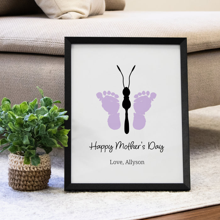 Personalized Footprint Mother's Day Framed Wall Art